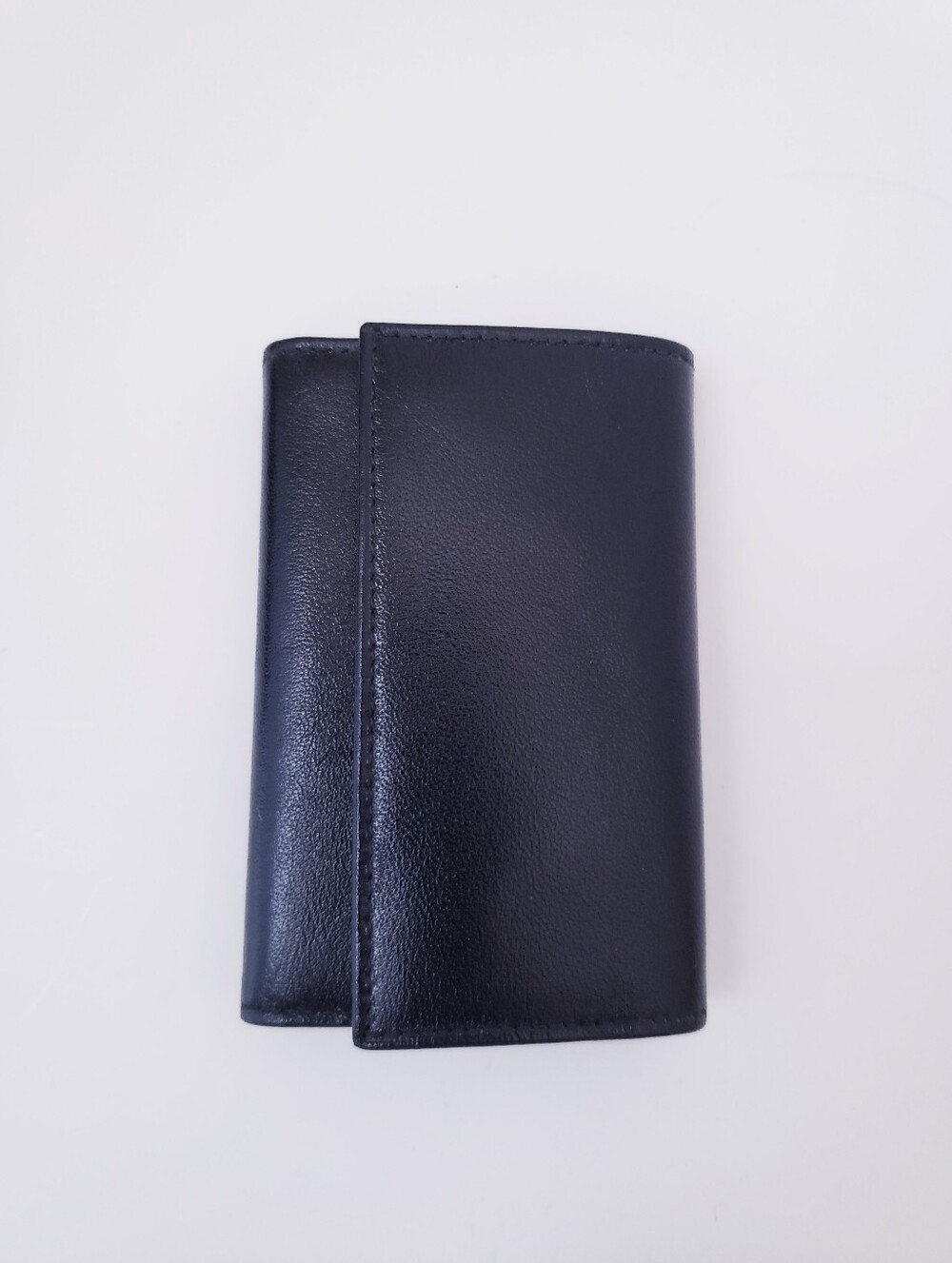 Vintage Bosca Black Leather Key Holder